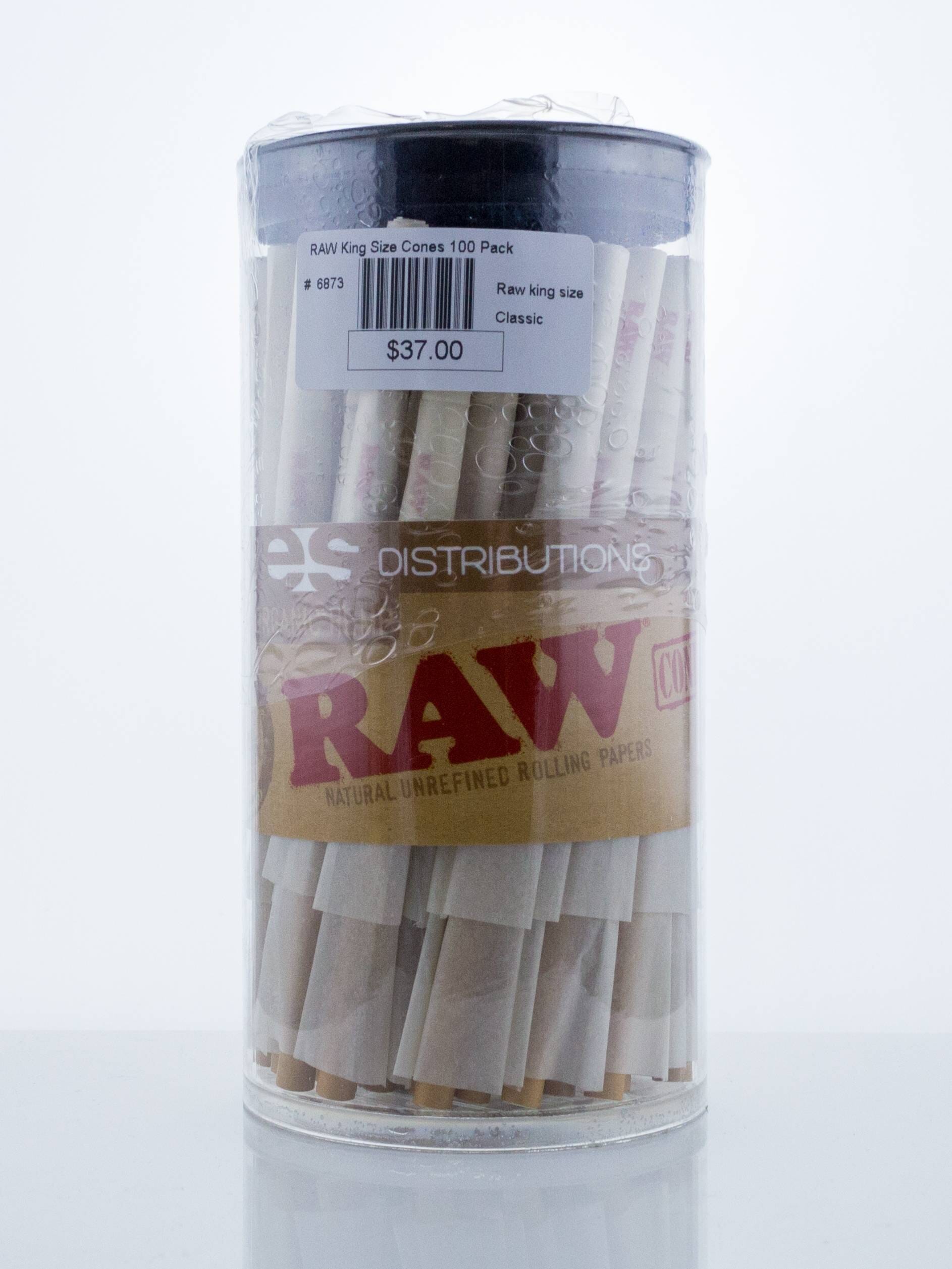 RAW King Size Cones 100 Pack (Organic)