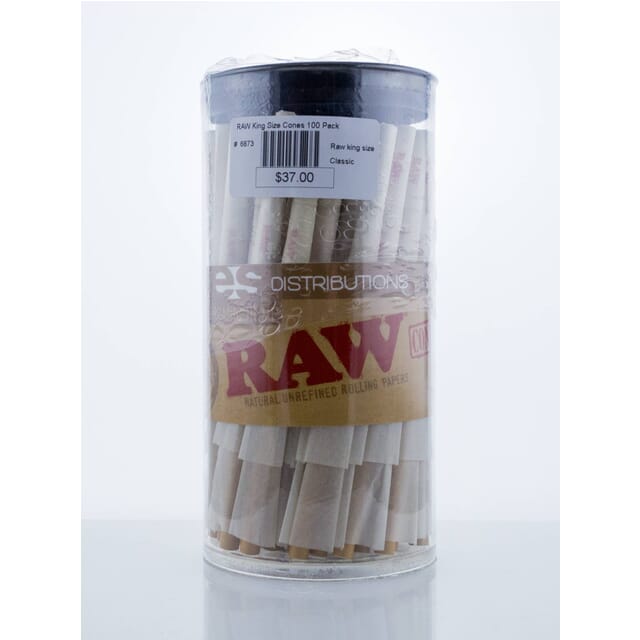 RAW King Size Cones 100 Pack (Organic)