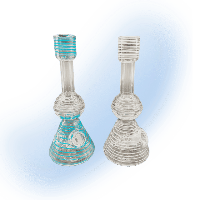 Artistic 10mm Mini Bee Hive Banger Hanger with colorful swirls and unique beehive design.