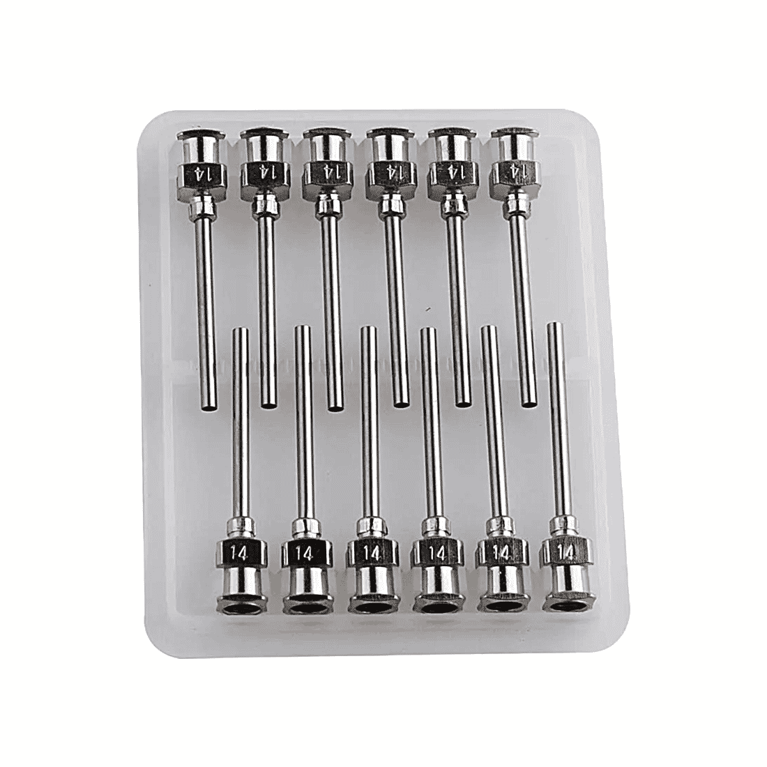 14g Full Stainless Steel Blunt Tip Luer Lock Dispensing Needle Tip | 1 Inch