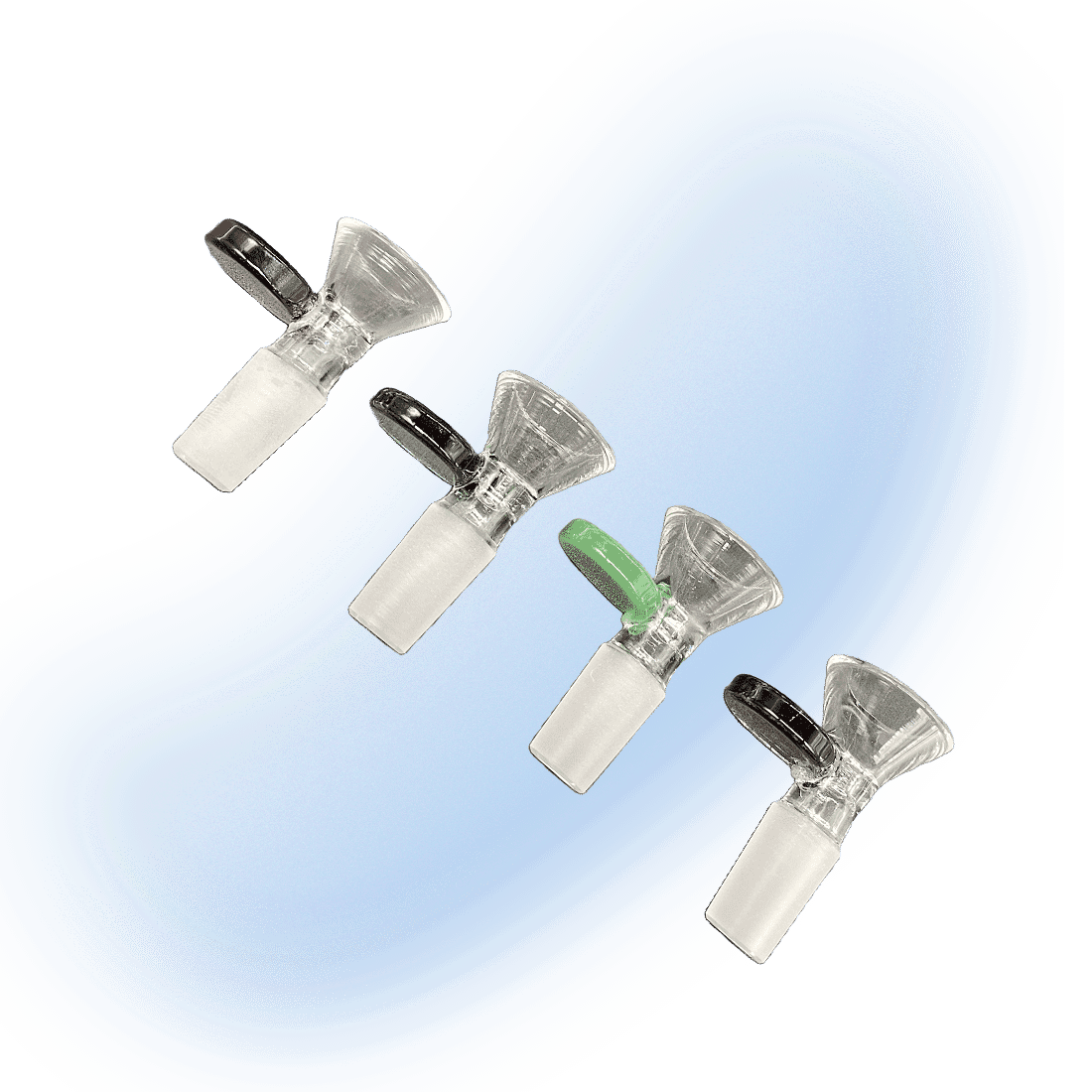 Colored Glass Round Handle Bowl Slide | A1904