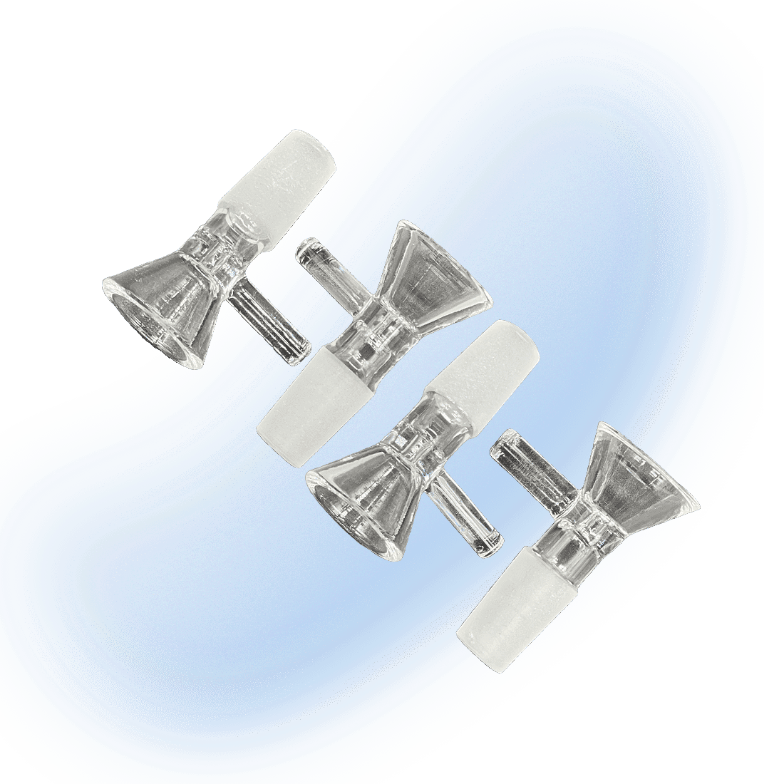 Large Handle Clear Glass Bowl Slide | 14mm Male