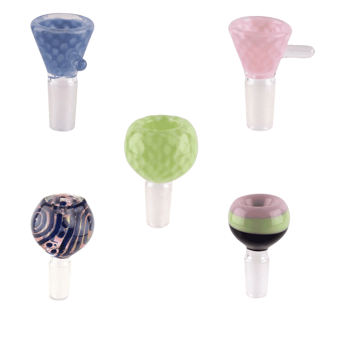 Artistic 14MM slide for bongs, featuring unique and premium styles, ideal for customizing water pipes.