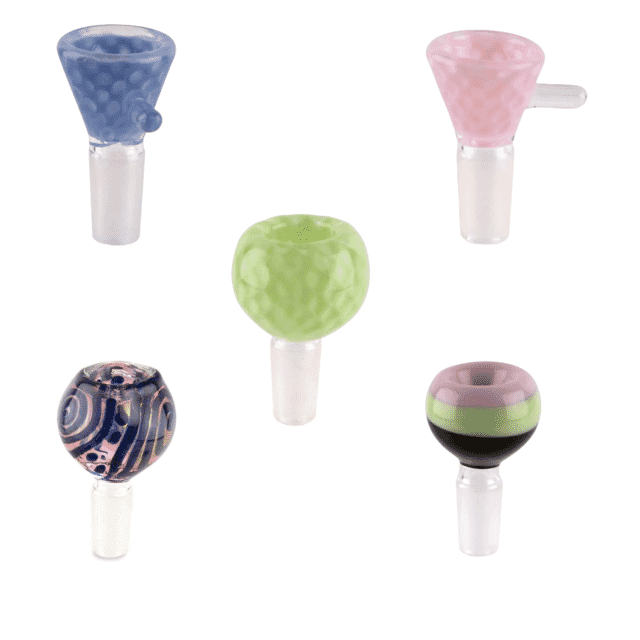 Artistic 14MM slide for bongs, featuring unique and premium styles, ideal for customizing water pipes.