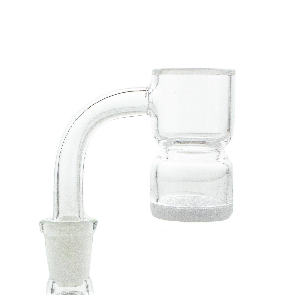 Quartz Banger 10mm Male 90° Splash Guard Opaque Bottom/Frosted Joint by 217 Glass