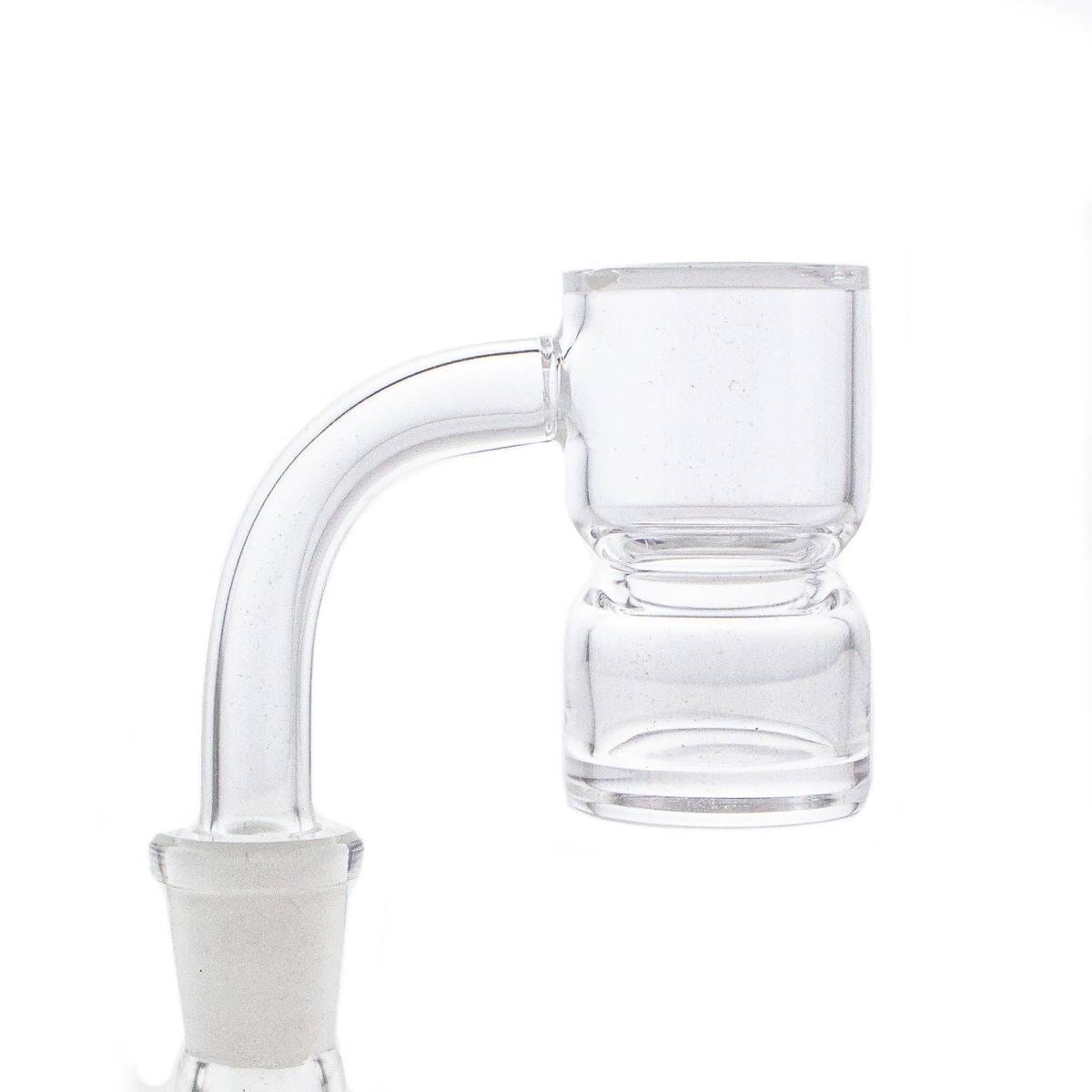 Quartz Banger 10mm Male 90° Splash Guard Clear Bottom/Frosted Joint by 217 Glass