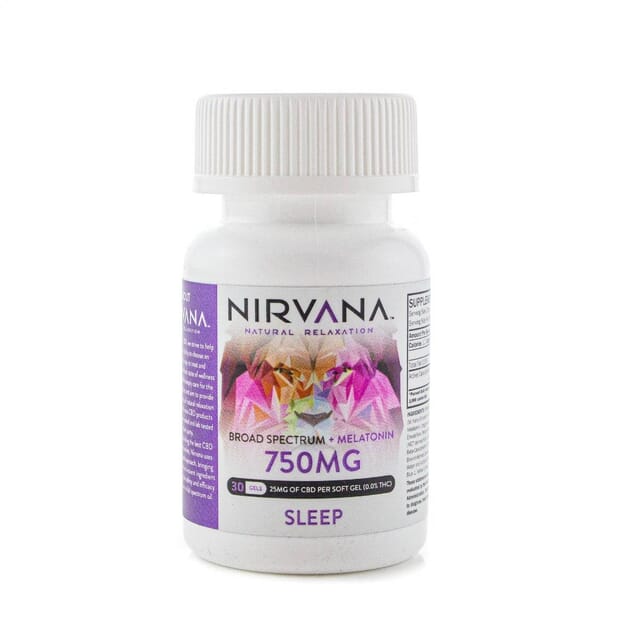 Sleep Blend CBD | Melatonin Capsules by Nirvana | 30 Count