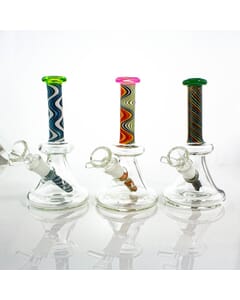 Color Spiral Beaker by Chv Glass