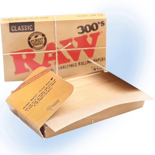 RAW Classic 300's 1 1/4 Rolling Papers Packaging