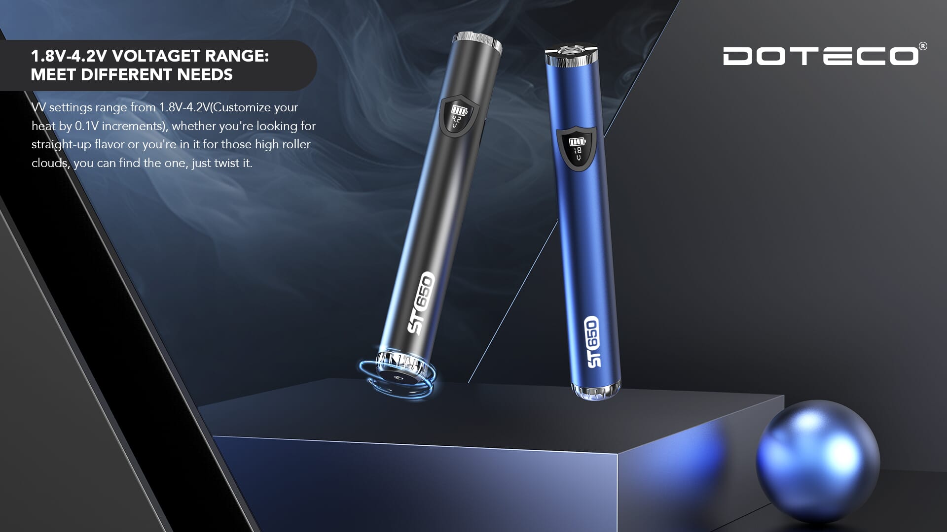 ST650 510 Thread Vape Pen Battery | Doteco | 650mah