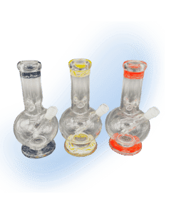 Elegant 10in Wrap & Rake Martini Bubble Style Glass Bong with colorful accents and efficient filtration