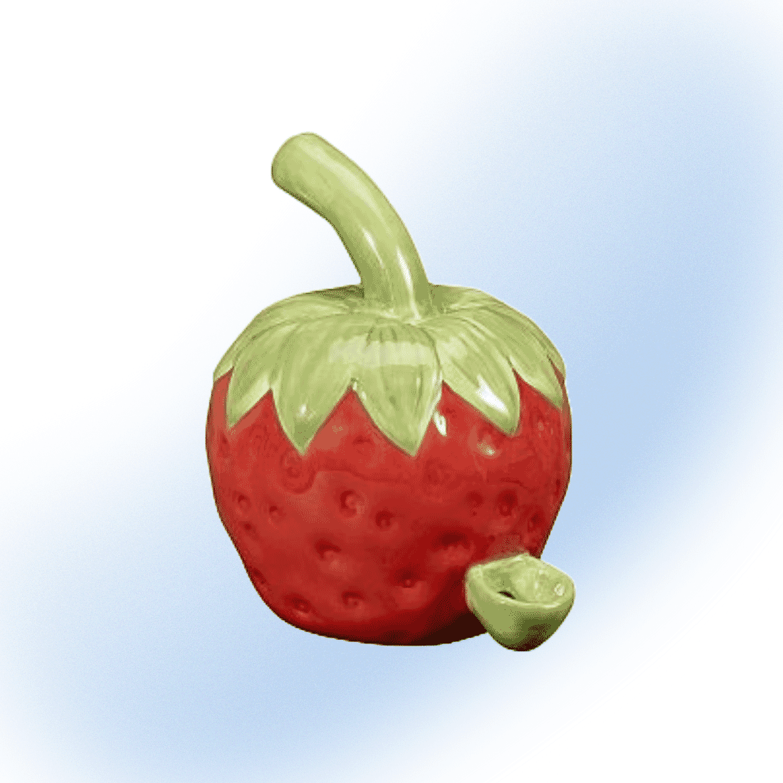 Decorative ceramic strawberry-shaped smoking pipe by Fashioncraft