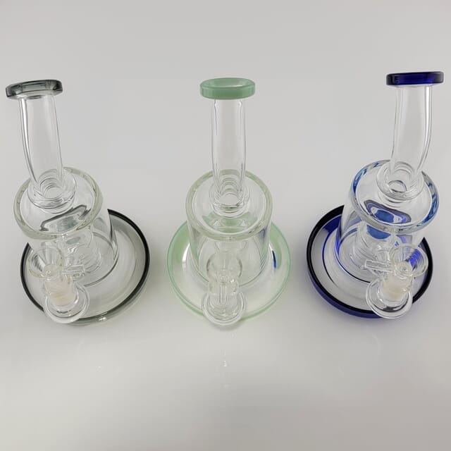 8in Color Rim Layered Dome Perc Banger Hanger by Import
