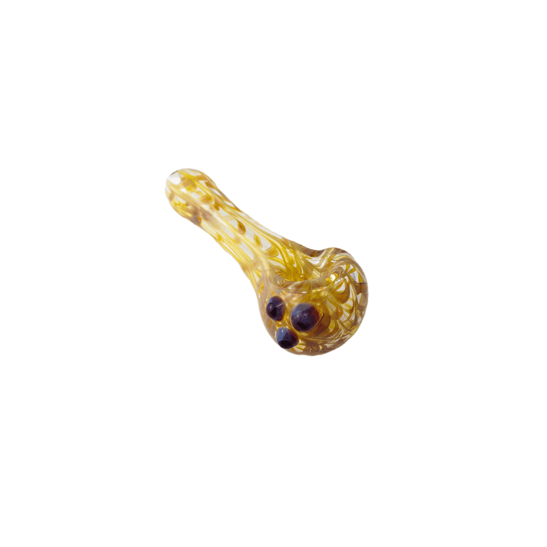 Amber Purple Wrap and Rake Glass Pipe | ArtistPipes