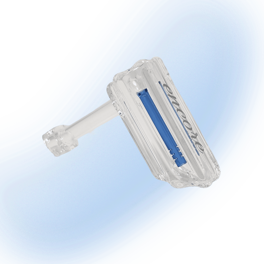 6" Encore Collection 38mm Scalloped Hammer Bubbler w/ Color Stem