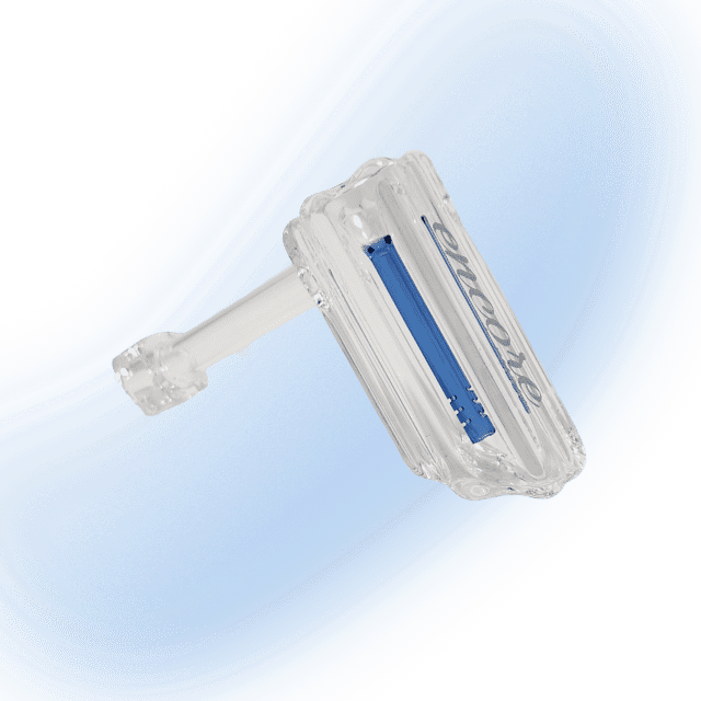 6" Encore Collection 38mm Scalloped Hammer Bubbler w/ Color Stem