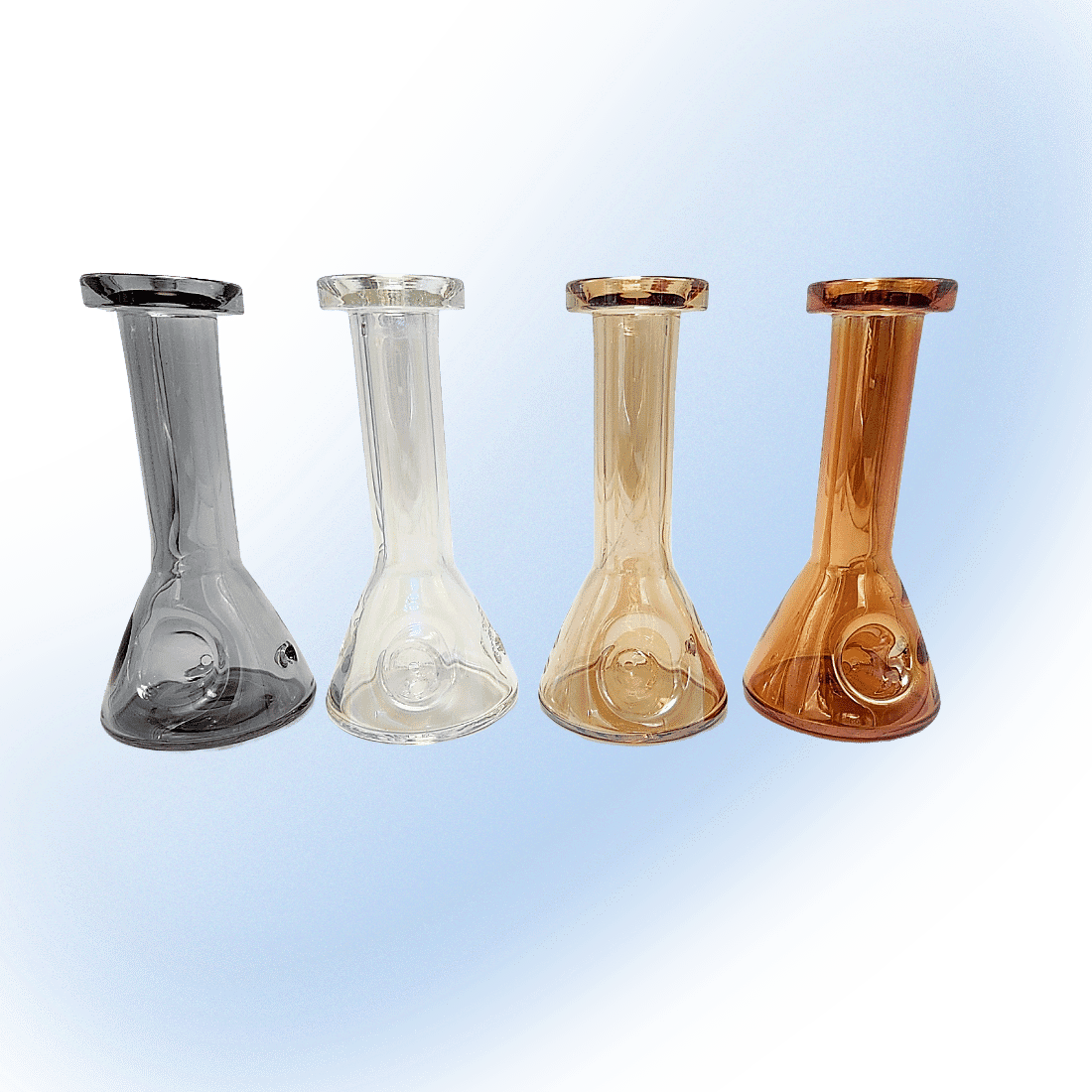 Metallic Glass Beaker Handpipe 5"