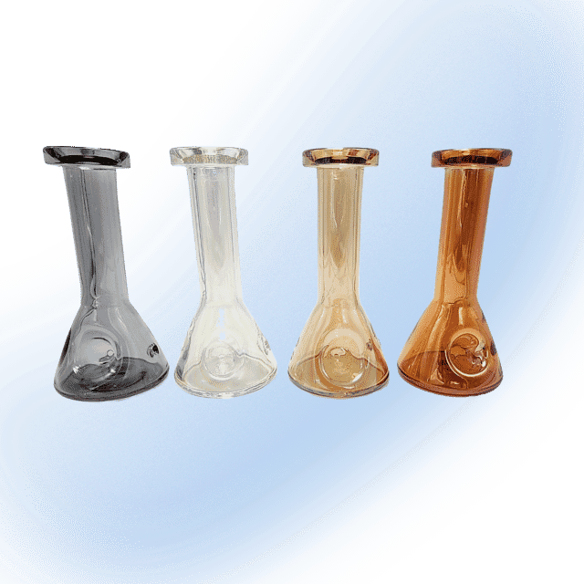 Metallic Glass Beaker Handpipe 5"