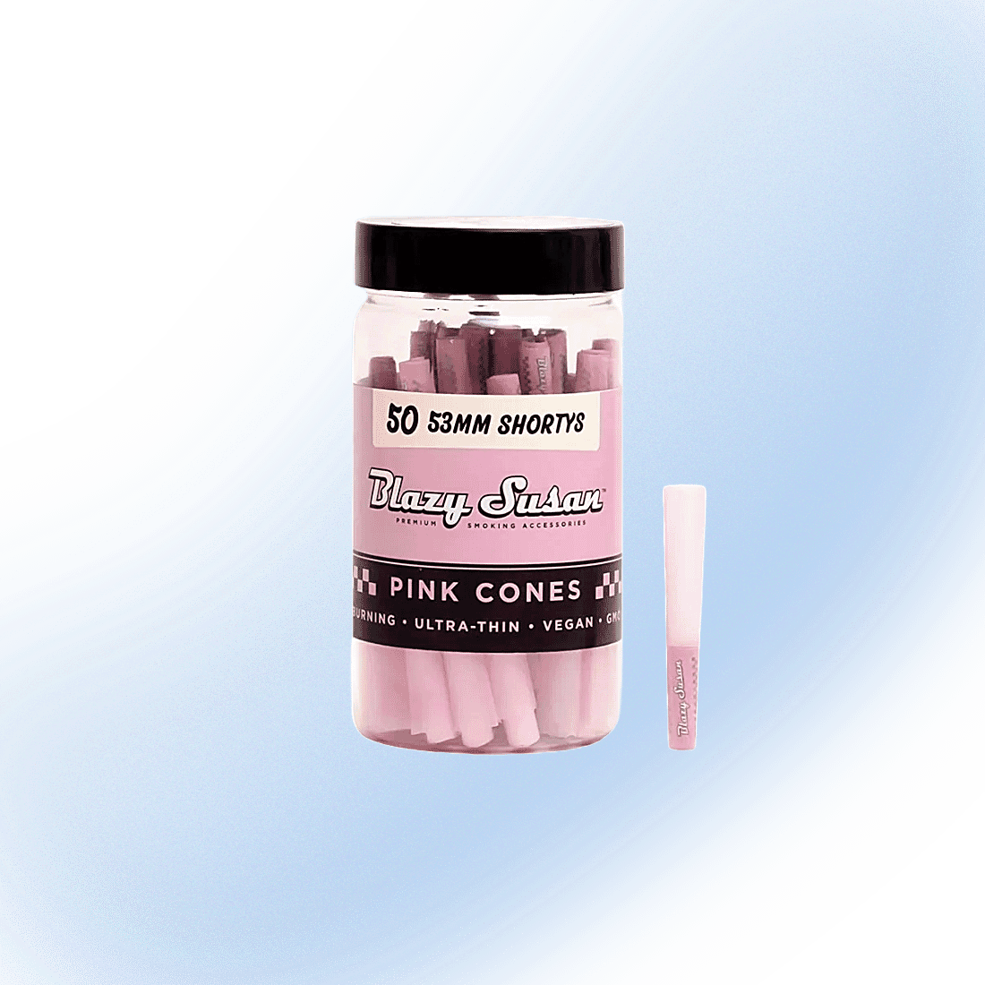 Blazy Susan Shorty 53mm Pink Pre-Rolled Cones | 50 Count | Mini Joint Cones