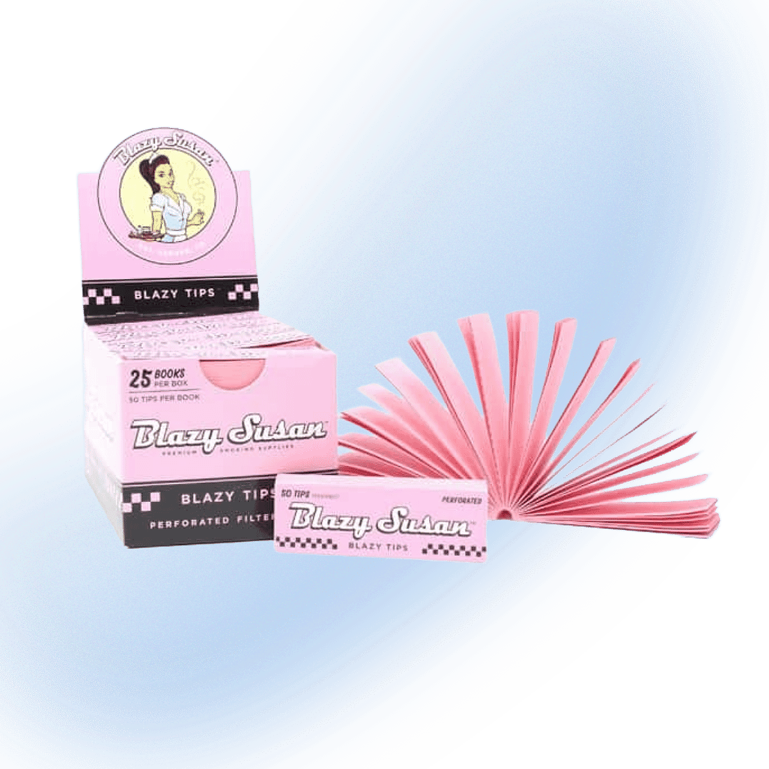 Blazy Susan Pink Filter Tips 50 Pack Booklet