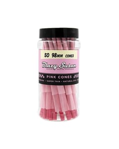 Blazy Susan 98mm Pink Pre-Rolled Cones | 50 Count | Slow-Burning Vegan Papers