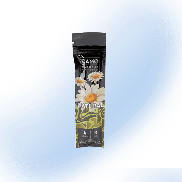 Camo Natural Leaf Cones 4 Pack - Natural