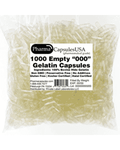 1k empty gel caps from capsule connection size 000