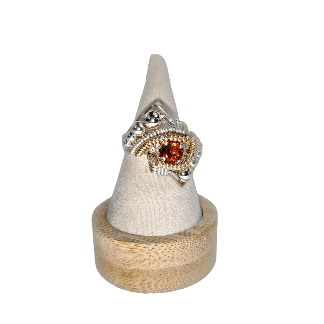 Mini Future Tech Gem Ring Wrap by J Burruss | Citrine