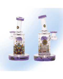 Crystal Mandala Banger Hanger Glass Rig 7.5" | Wormhole Glass
