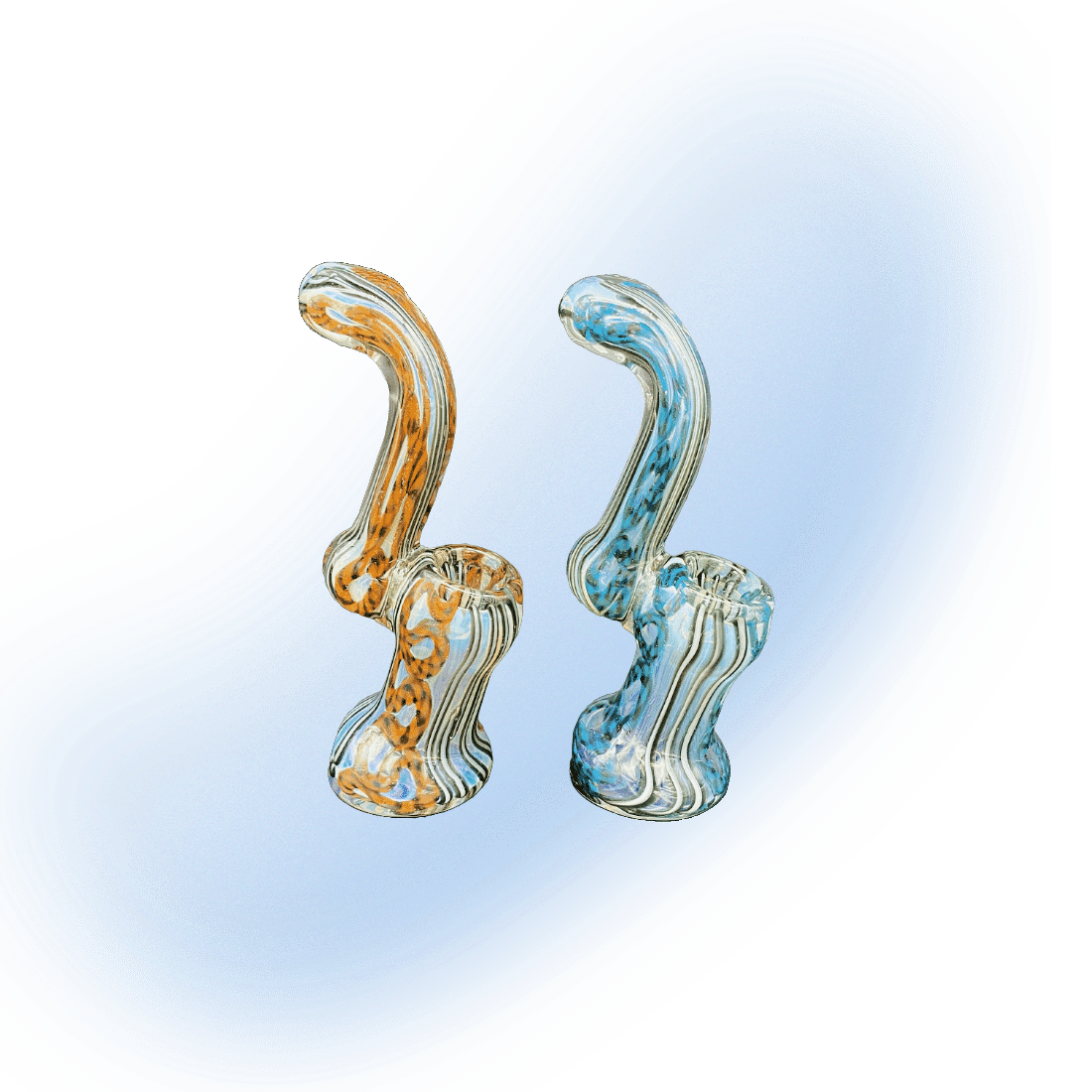 Wig Wag Color Handheld Glass Bubbler | CHV Glass