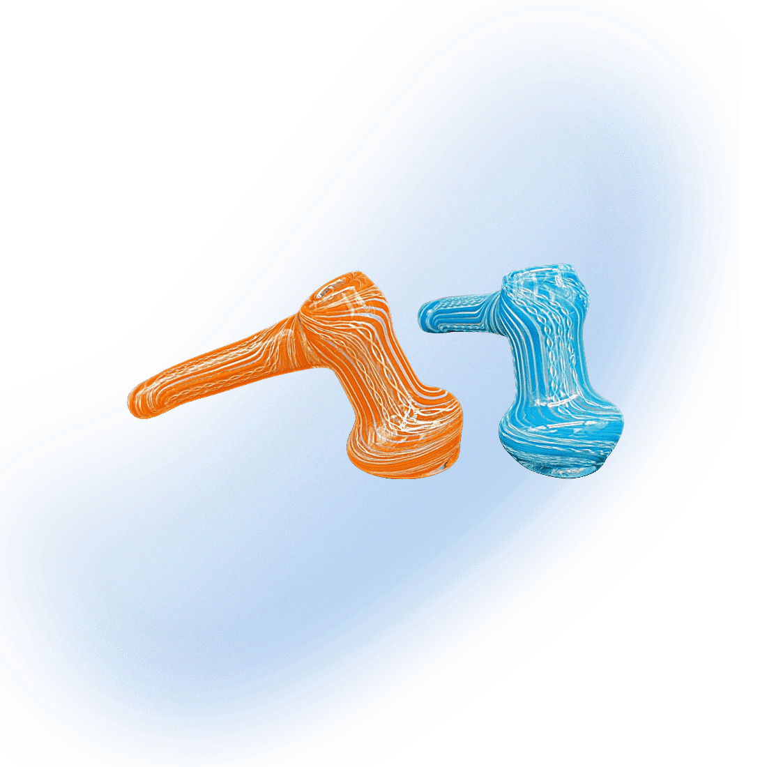 Experience elegance with the Lined Color 6" Glass Bubbler by CHV Glass, offering smooth hits with a stunning design for flower enthusiasts.