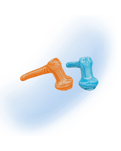 Experience elegance with the Lined Color 6" Glass Bubbler by CHV Glass, offering smooth hits with a stunning design for flower enthusiasts.