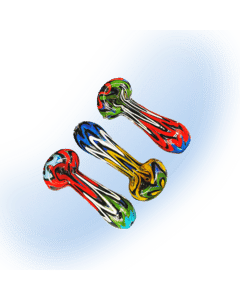 4-inch Bright Lines Inside Out Spoon by CHV with vibrant neon colors for cannabis flower