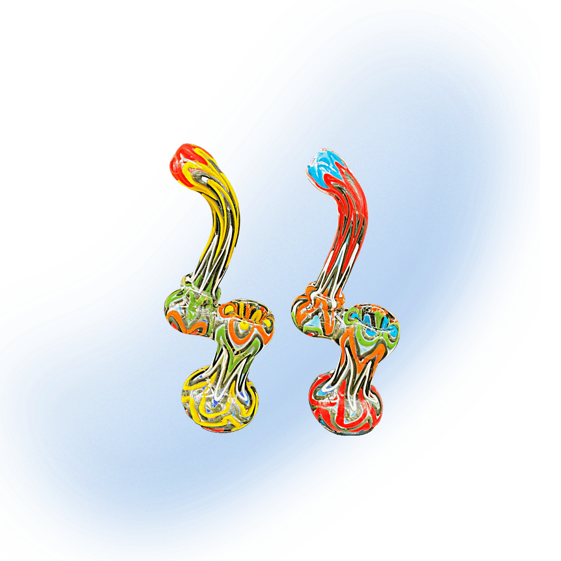 beautiful bright lines inside out bubbler