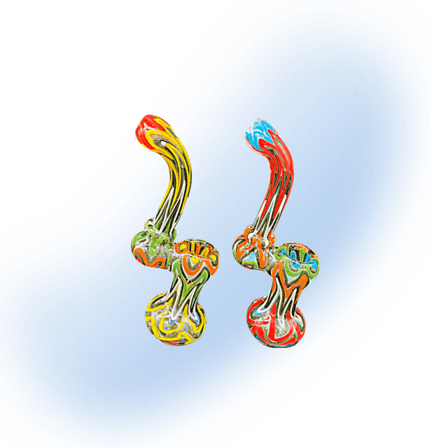 beautiful bright lines inside out bubbler