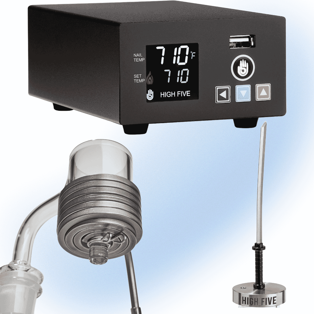 High Five LCD Electronic Nail with digital display and temperature control