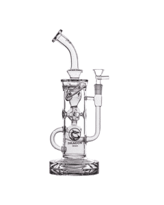 11" Recycler Style Glass Water Pipe with Inline Perc | Dragon Glass