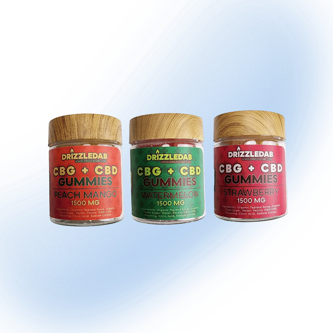 DrizzleDab CBG + CBD Gummies 1500mg - Flavors