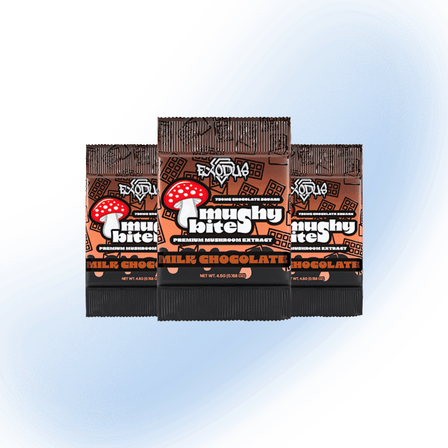 Exodus Mushy Bites | Premium Mushroom Extract Chocolate | 750mg - Milk Chocolate