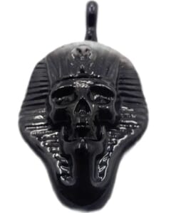 Glass Pharaoh Skull Pendant by Artist Pipes