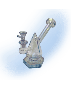 Iridescent Glass Gem Facet Circ Perc Rig | 6.5"