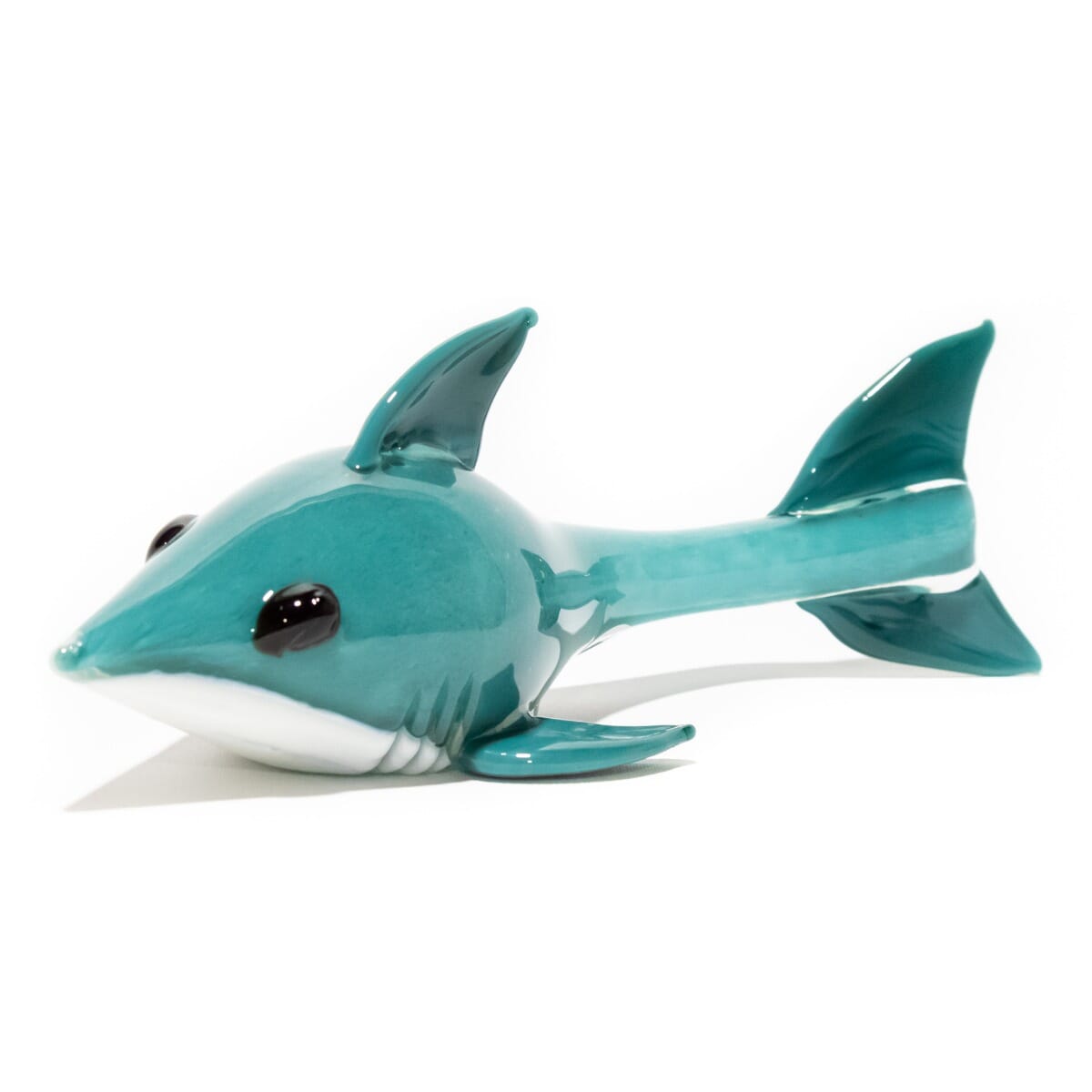 Aqua Shark Spoon by Blowfish Glassworks