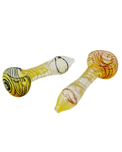 3 Inch Spiral Design Fumed Glass Hand Pipe