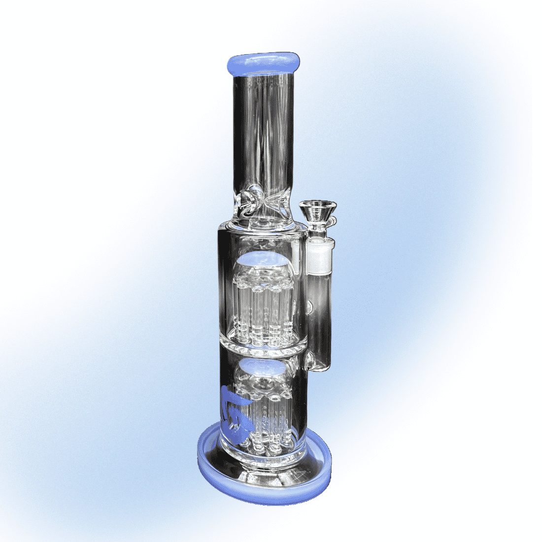 Double Tree Perc Glass Water Pipe by Glasshouse