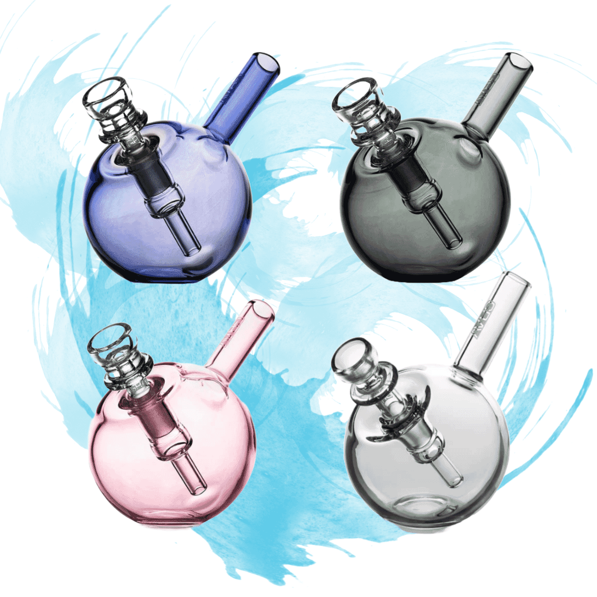 GRAV® Spherical Pocket Bubbler – mini water pipe for smooth, filtered hits, compatible with 10mm bowls, quartz bangers, and pre-rolls.