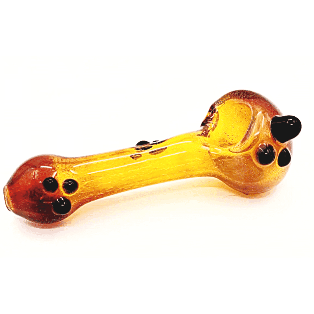 Large Blue/Green Dot Glass Spoon Pipe by ArtistPipes