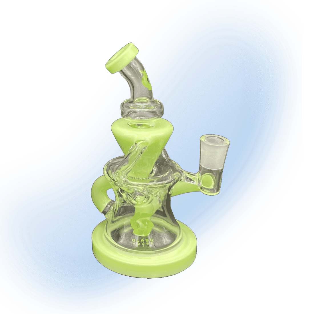 Colored Glass Banger Hanger Recycler | 10mm | Glasshouse