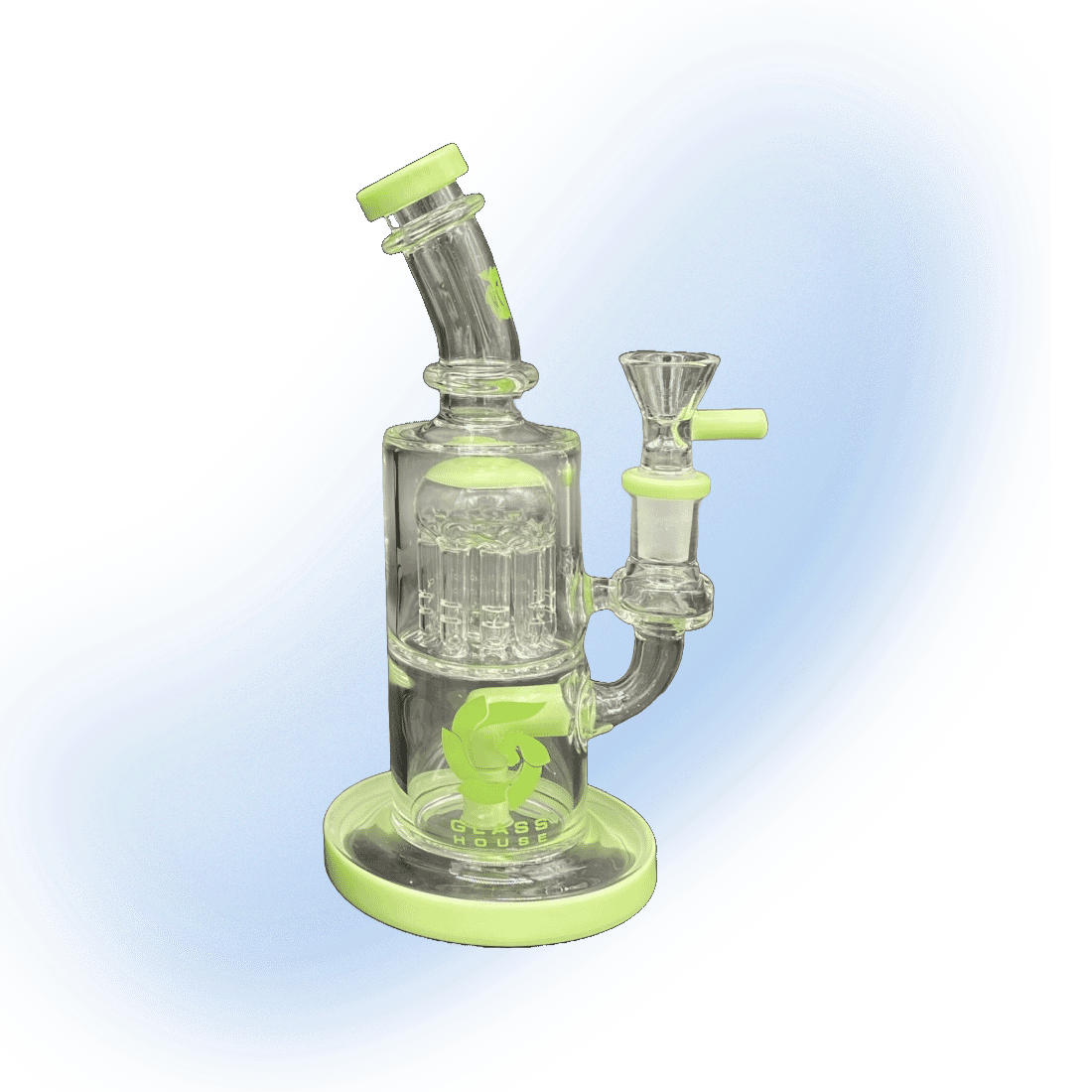Glass Single Tree Perc Water Pipe | Glasshouse | 14mm Female