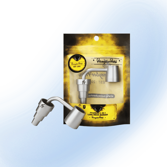 Titanium 6-in-1 Long Neck Banger by Honeybee Herb