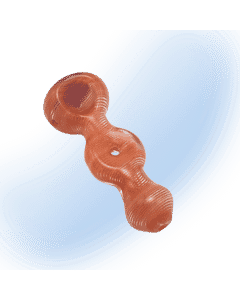 4.5" Thick Donut Hole Honeycomb Spoon | Spiral Frit Glass Pipe